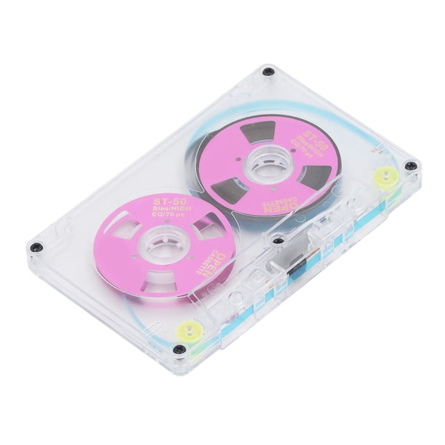 Cintas de Casete En, Atractivo Visual, Tiempo de Grabación de 46 Minutos, Cinta Férica Tipo I, Grabación de Música, Carcasa de PC, Rueda Galvanizada de Color Metálico,