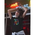 thumbnail image 2 of Colored Rainbow Number 70 T-Shirt Women -Image by Shutterstock, Female Large, 2 of 4