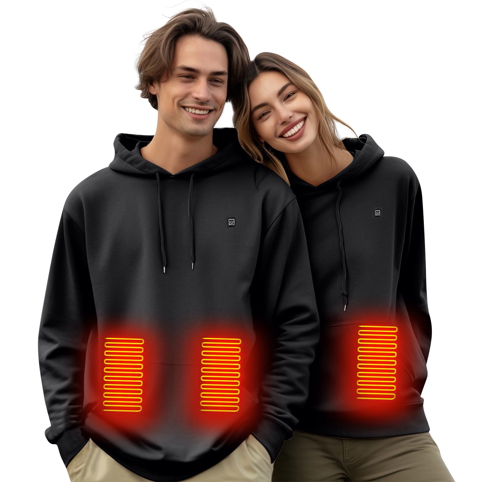 Turilly Unisex 7 Heated Hoodie Usb Rechargeable Thermal Sweatshirt Washable Hooded Sweatshirt For Men And Women