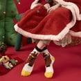 thumbnail image 2 of Yuanlong Winter Socks Christmas Reindeer Printed Fuzzy Thermal Slipper Socks Casual Home Leg Warmers Comfort Floor Socks, 2 of 2