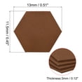 thumbnail image 2 of Uxcell Felt Coasters, Hexagonal Absorbent Pad Coaster for Drink Cup Pot Bowl Vase, Brown 4 Pack, 2 of 5