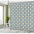 thumbnail image 5 of Ambesonne Retro Shower Curtain, Big Small Circles and Dots, 69"Wx70"L, Marigold Scarlet Blue, 5 of 5