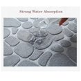 thumbnail image 1 of Alfombrilla de baño con adoquines, absorbente de agua, lavable a máquina, color marrón, 1 of 5