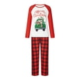 thumbnail image 2 of Elippeo Christmas Pajamas for Family Long Sleeve Elk Truck Print Tops + Plaid Pants Set Sleepwear, 2 of 10
