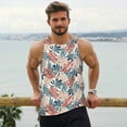 thumbnail image 6 of Lsque Tropical Leaves Pattern Mens Tank Tops Muscle Athletic Quick Dry Sleeveless Workout Fitness T Shirts Beach Tank Top, Loose-fit Sleeveless Shirt for Men-Small, 6 of 7