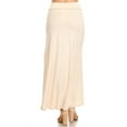 thumbnail image 3 of Women's Plus Size Flowy Solid Maxi Skirt for Everyday Wear, 3 of 4