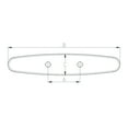 thumbnail image 2 of White Water 6055S-PLT Marine 316 Stainless Steel Chafe Plate for Arch Cleat, 6-7/16" Length, 2 of 2