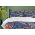 thumbnail image 4 of Ambesonne Fruit Duvet Cover Set, Fig Fruits Pattern Spring, 2-Calking, Blue Purple Grey, 4 of 6