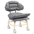 thumbnail image 1 of Tabouret Roulant avec Roues, Chaise Pivotante Grise Portable pour Salon, 1 of 7