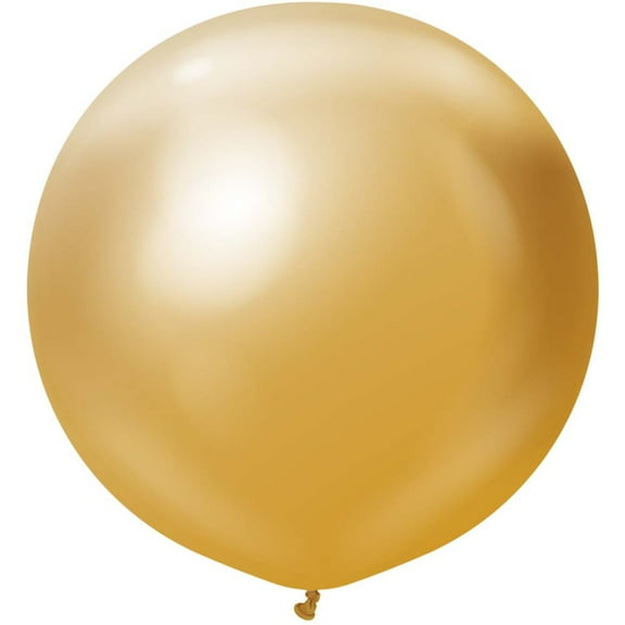 24 inch Kalisan Mirror Gold Latex Balloons (2 Pack) - Party Supplies Decorations