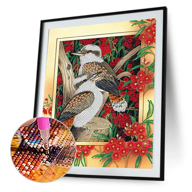 Cuadros Decorativos Kits de pintura de diamantes en forma especial parcial pájaros flores mosaico artesanal (YXC107) Ehuebsd embutido en tela