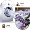 thumbnail image 5 of Purple Flowers Round Rug 5ft Washable Circle Kitchen Rugs Non Slip Butterfly Spring Floral Checkered Farmhouse Large Area Rug Indoor Floor Carpet for Bedroom Living Room Home Office Dining Room, 5 of 8