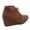 Brown, variant on Patricia-1 Women's Casual Oxford Ankle Booties Lace up Low Wedge Shoes