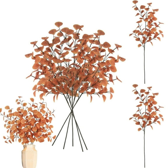 Faux Plants,Artificial Eucalyptus Branches,Fall Autumn Leaves Fall Decorations,Portable Autumn Decor for Party,Wedding,Table,Bathroom