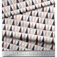 thumbnail image 2 of Soimoi White Cotton Voile Fabric Triangle Geometric Print Fabric by the Yard 42 Inch Wide, 2 of 3