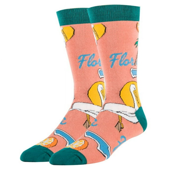 Oooh Yeah Men's Funny Novelty Crew Socks, Crazy Cool Fashion Socks, Sunny State