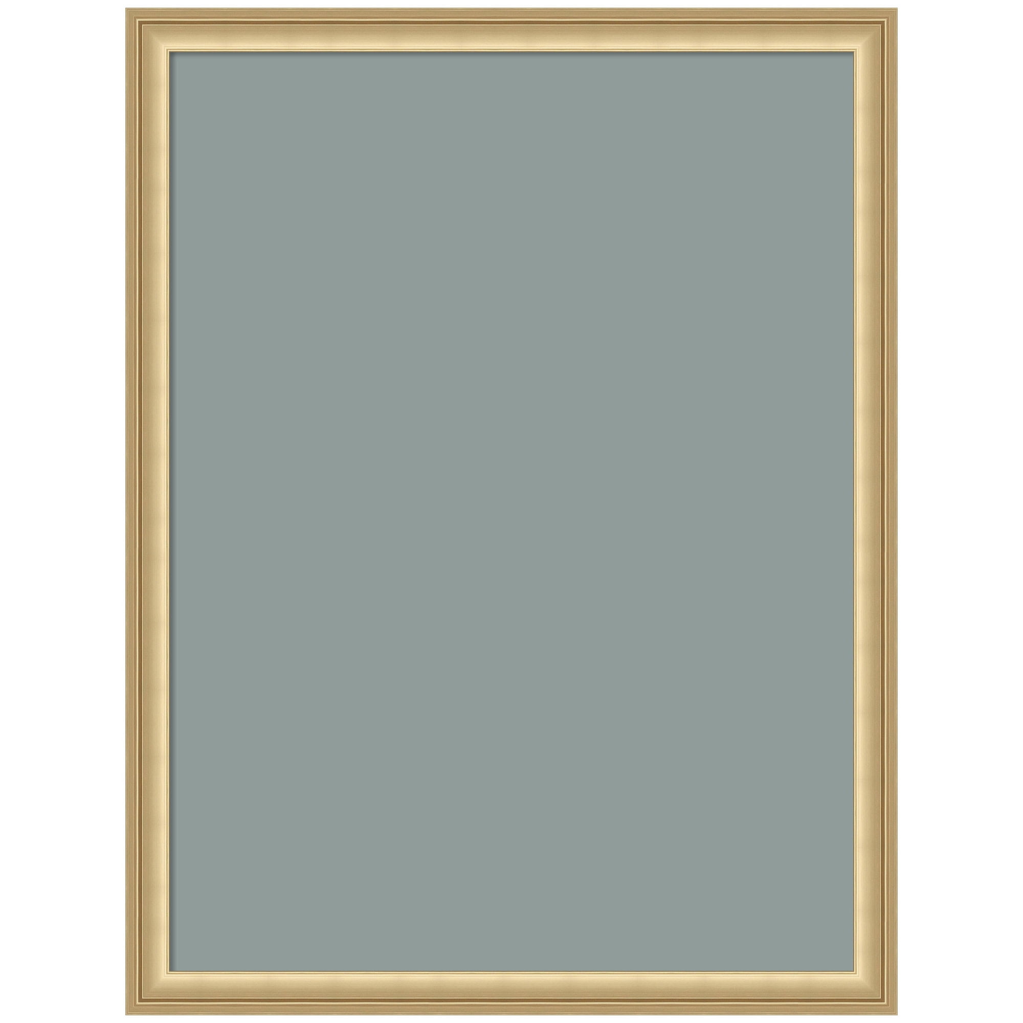 Kate and Laurel Framed Fabric Pinboard 20 x 26,  Printed Linen Classic Bulletin Board for Use as a Vision Board or Wall Organization, Florence Gold Frame