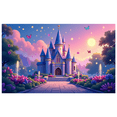 thumbnail image 2 of LUUFILx Fairy Tale Castle Backdrop Decoration Magical Party Supplies Princess Birthday Celebration Banner Photography Props Dreamy Background Decor, 2 of 8