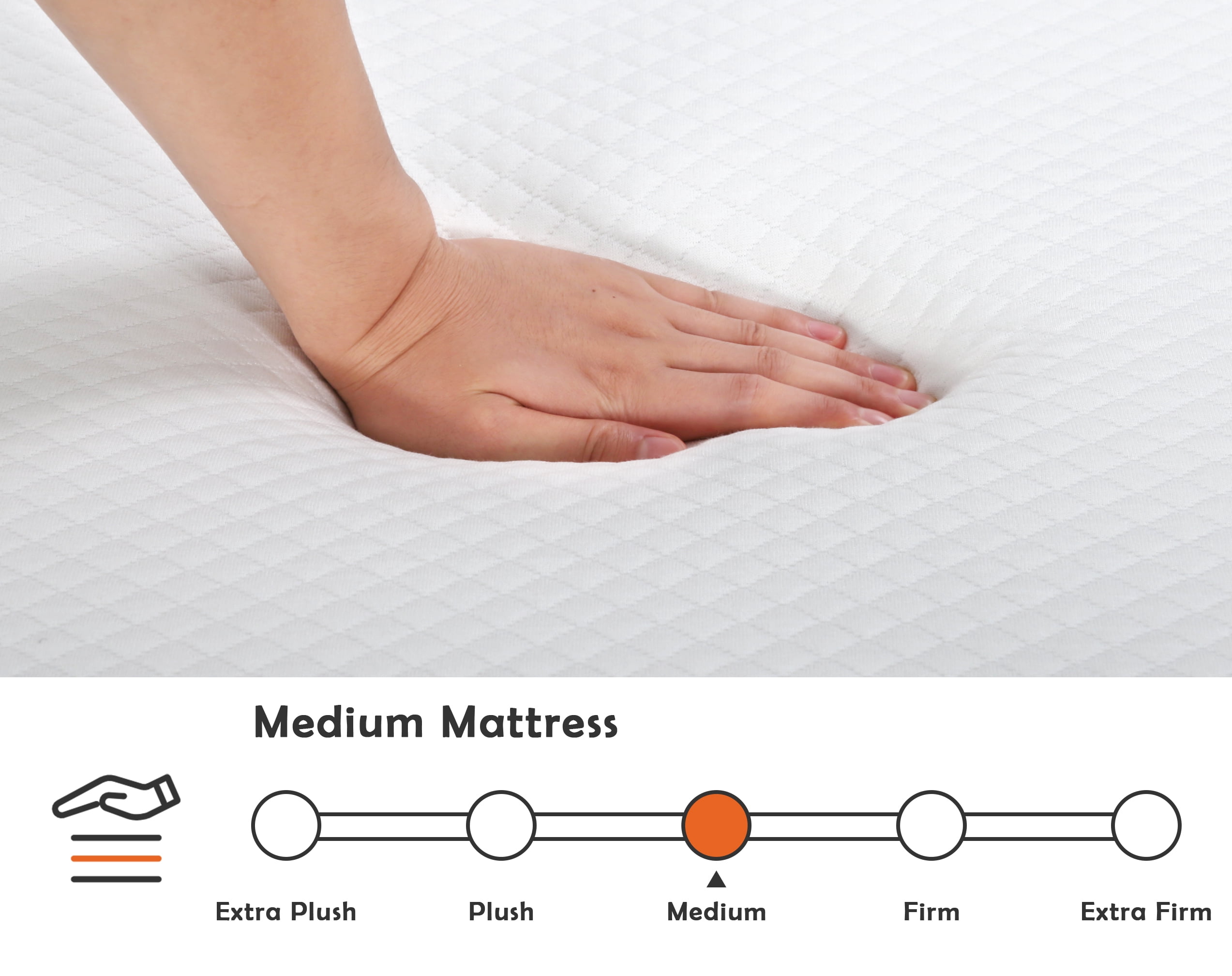 YRLLENSDAN 5 Inch Gel Memory Foam Mattress Medium Firm Mattresses Bed-in-a-Box, Twin XL