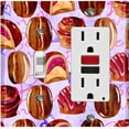 thumbnail image 1 of Metal Light Switch Wall Plate Outlet Cover (Coffee Mocha Candy Bean Toffee Swirl Purple Heart - Single Toggle Single Rocker), 1 of 2