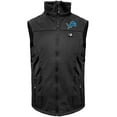 thumbnail image 3 of Men's ActionHeat  Black Detroit Lions 5V Softshell Battery Heated Full-Zip Vest, 3 of 7