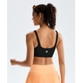thumbnail image 3 of RUNNING GIRL Women’s Medium Support Sports Bra Square Neck Padded Workout Bra with Removable Pads Wide Strap Yoga Bra, 3 of 5