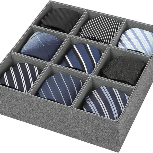 Organizador de cajones de 9 secciones, caja de almacenamiento, soporte para regalos, bandeja organizadora apilable resistente para armario, accesorio
