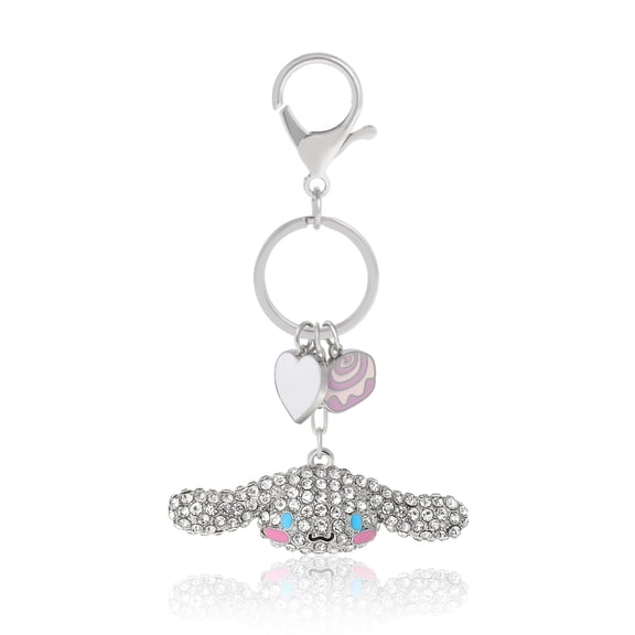 Cinnamoroll Crystal Cluster Pavé Bag Charm Keychain – Officially Licensed Sanrio