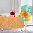 thumbnail image 3 of KAKOWELY Falda de mesa para fiesta hawaiana, falda de mesa para luau hawaiano, decoración de mesa, decoración para fiesta tropical, 3 of 4