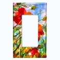 thumbnail image 5 of Metal Light Switch Plate Outlet Cover Red Poppy Fields Sky Painting PNT009, 5 of 13