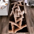 thumbnail image 2 of Mateos Shag Polyester Dark Brown And Brown 2'4" X 8' Runner Rugs MS0128, 2 of 3