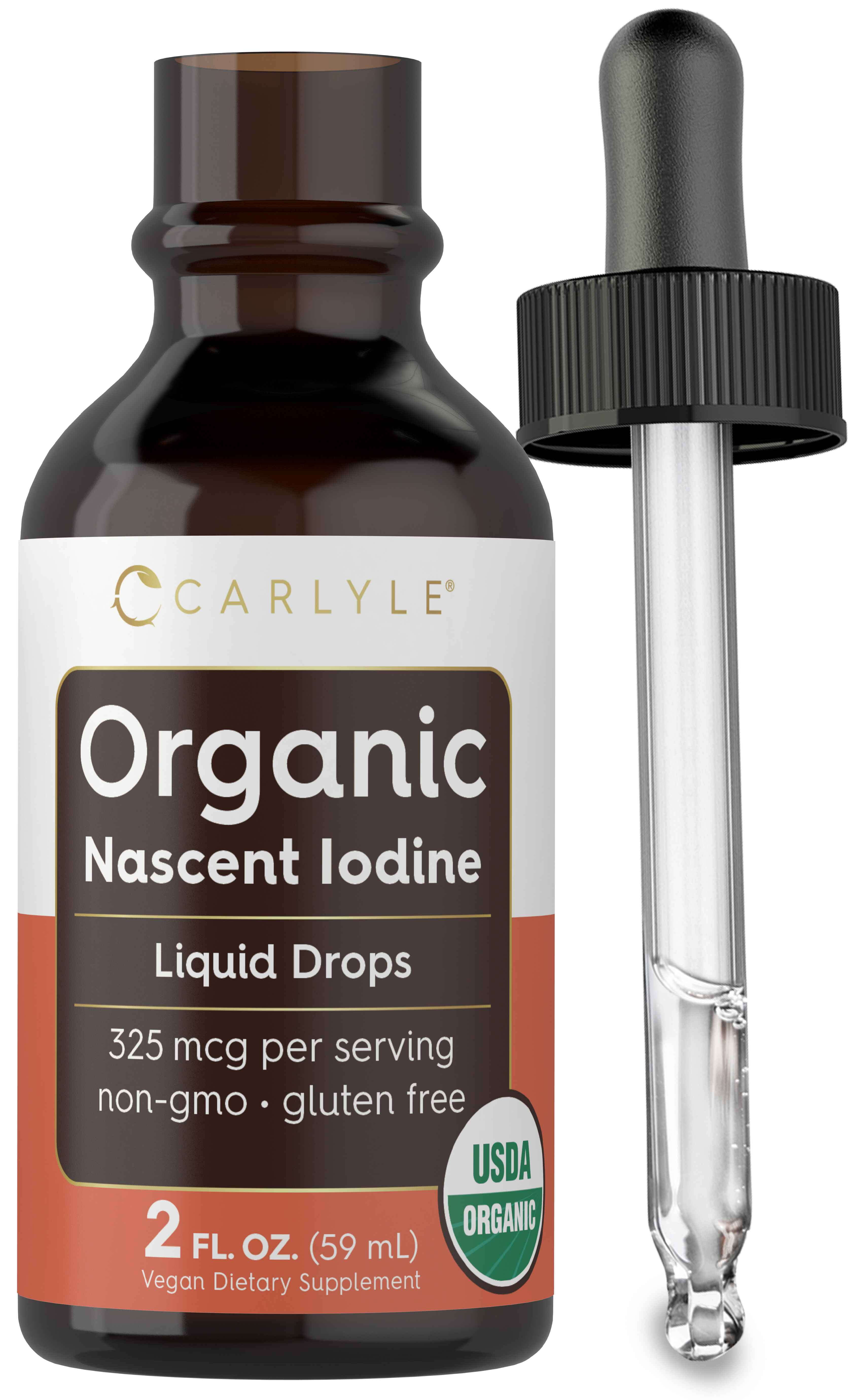 Carlyle, Organic Nascent Iodine Liquid Drops, 2 fl oz, Vegan