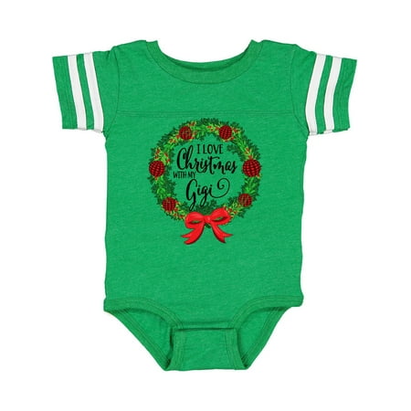 

Inktastic I Love Christmas with My Gigi Wreath Gift Baby Boy or Baby Girl Bodysuit