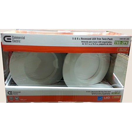 UPC 046335989191 product image for Commercial Electric 5 in. and 6 in. 2700K White Recessed LED Trim with 90 CRI (2 | upcitemdb.com
