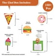 thumbnail image 2 of The Lil Chef Food Crafts for Girls and Boys | Ages 6-10 | Beautiful Birthday Gift | Includes Pizza pouch, DIY donut coasters, Kitchen notes, toppers and fridge magnets (Little Chef 6-in-1), 2 of 5