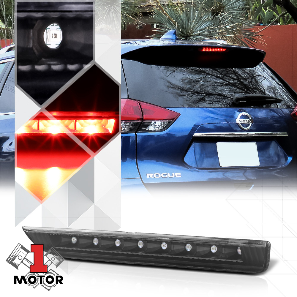 Black Housing Clear Lens Rear LED Third [3rd] Brake Light for 1419