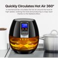 thumbnail image 3 of Electric Air Fryer Cooker - Healthy Oil Less Dry Fryer Hot Air Steam Fryer with Digital Control Button Screen, Detachable Fry Basket 1500W, 3.7 Quart (Black), 3 of 8