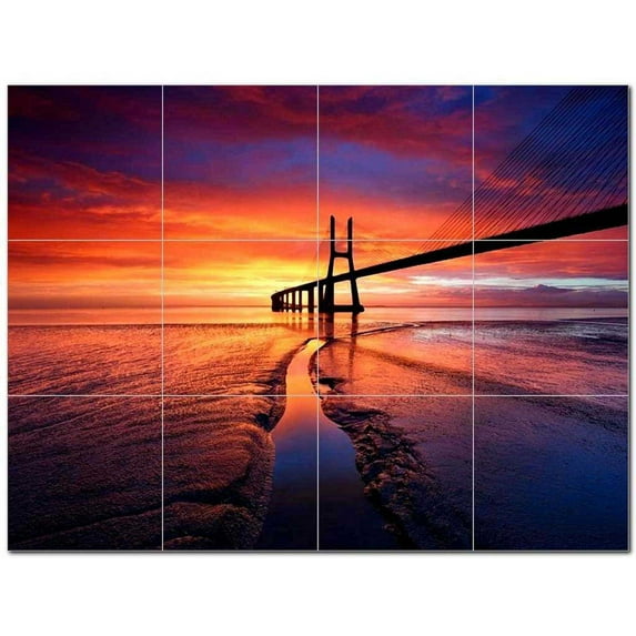 Sunset Photo Ceramic Tile Mural Kitchen Backsplash Bathroom Shower 405890-S43