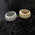 thumbnail image 4 of 14K Gold Hip-Hop Style Densely Set Mossanite Ring, Rotating Men's Ring, Unique and Stylish, Just Like Him,Father's Day Gifts for Dad, 4 of 7