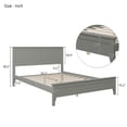 thumbnail image 3 of Modern Gray Solid Wood Full Platform Bed, 3 of 8