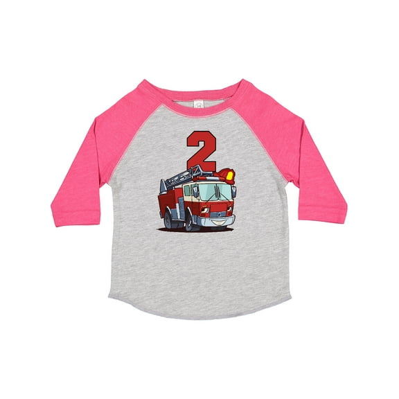 Inktastic 2nd Birthday Fire Truck Boys or Girls Toddler T-Shirt