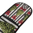 thumbnail image 4 of Yayeee Double Oven Mitt Kitchen Heat Resistant Baking 35" x7" Quilted Glove, Black Striped Trees, 4 of 6