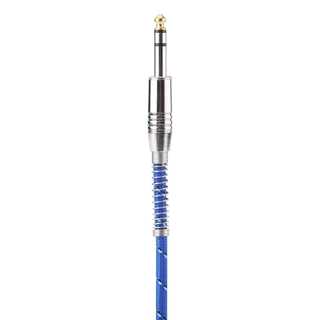 Cable De Audio Estéreo Macho A Macho Diseño De Bobina De Conducción De Señal De 6,35 Mm Azul