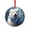 Pattern-3, variant on Watercolor Print Boy Skier Xmas Ornament Holiday Decor And Xmas Gifts Ideas Snowboarder with Board Round Ornament