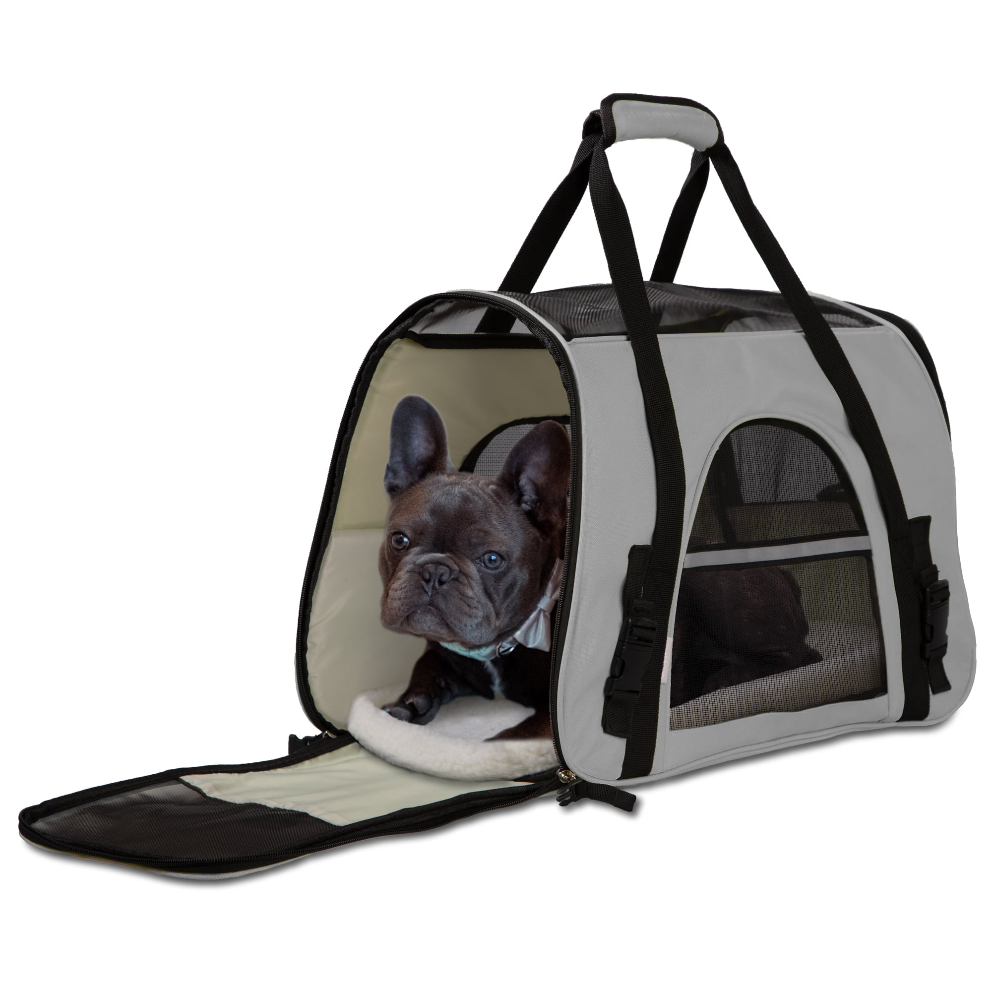 Paws & Pals Airline Approved Pet Carriers w/Fleece Bed for Dog & Cat 