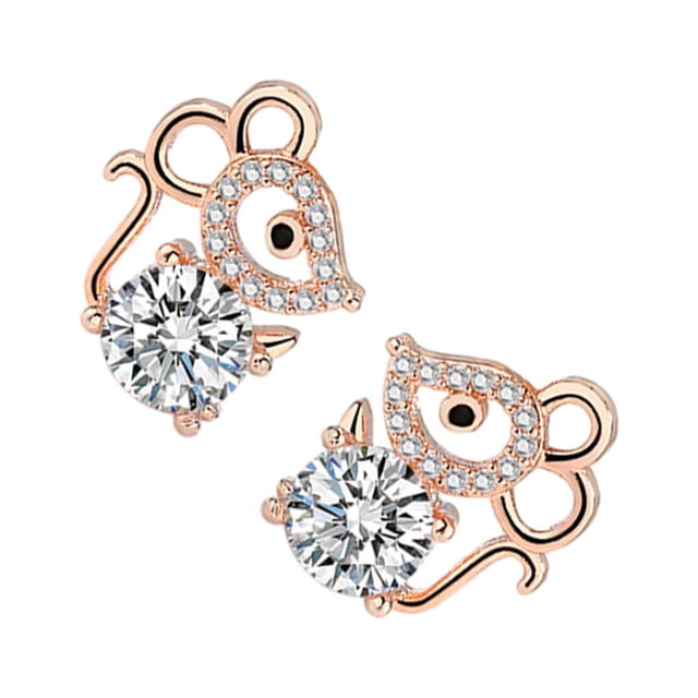 Guardurnaity Look de 2 piezas con estos bonitos y minimalistas pendientes de tuerca para mujer Pendientes de plata para mujer Declaración única Ropa, zapatos y accesorios Miscelánea oro rosa 1