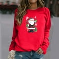 thumbnail image 3 of Ichuanyi Womens Fall Tops, Christmas Fashion Women's Casual Long Sleeve Printed Ladies Sweatshirts Tops, 3 of 5