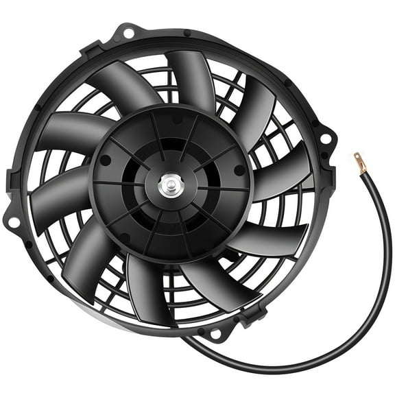 ECCPP 7Inch Universal Slim Radiator Cooling Fan Push Pull Electric 12V Mount Kit Plastic Black