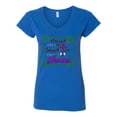 thumbnail image 2 of Wild Bobby, Raised On Sweet Tea & Jesus, Inspirational Christian, Women Standard V-Neck Tee, Royal, Small, 2 of 5