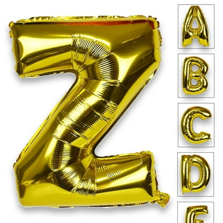 Shiny Gold Foil - Just Artifacts Glossy Gold (30-inch) Decorative Floating Foil Mylar Balloons - Letter: Z - Letter and Number Balloons for any Name or Number Combination!